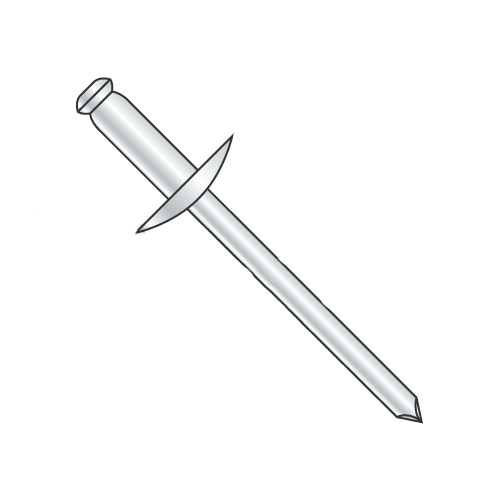 5/32" x .25"-.37" (#56) Large Flange Blind Rivets / All Steel / Zinc / Barrel Length: .550" (Quantity: 3,000 pcs)