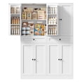 thumbnail image 6 of Homfa 70.8'' Tall Kitchen Pantry Storage Cabinet with Door Racks & Drawers, Modern 8 Doors Food Pantry Cabinet for Dining Room, Living Room, White, 6 of 7