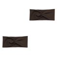 thumbnail image 2 of sweethay Diadema de ganchillo Deportes Estiramiento Accesorios para el peinado del cabello para deportes Marron oscuro 2Conjunto, 2 of 6