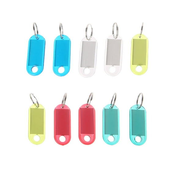 10PCS New Transparent Plastic Luggage ID Label for Key Tags Keychains Keyring Ta