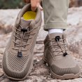 thumbnail image 5 of NOKIO Men Knit Walking Sneakers Breathable Wide Toe Athlet𝗂c Shoes with Adjustable Elastic Strap, Non-S𝗅ip Durab𝗅e Hiking Shoes Summer Lightweight Running Shoes for Back to College, 5 of 8