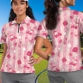 thumbnail image 4 of Binienty Pink Golf Funny Couple Golf Shirts Dry-Fit Soft Men Women Funny Couple Golf Shirts with 1/4 Zipper Fashion Short Sleeve Classic Fit Shirts for Running Casual, 4 of 7