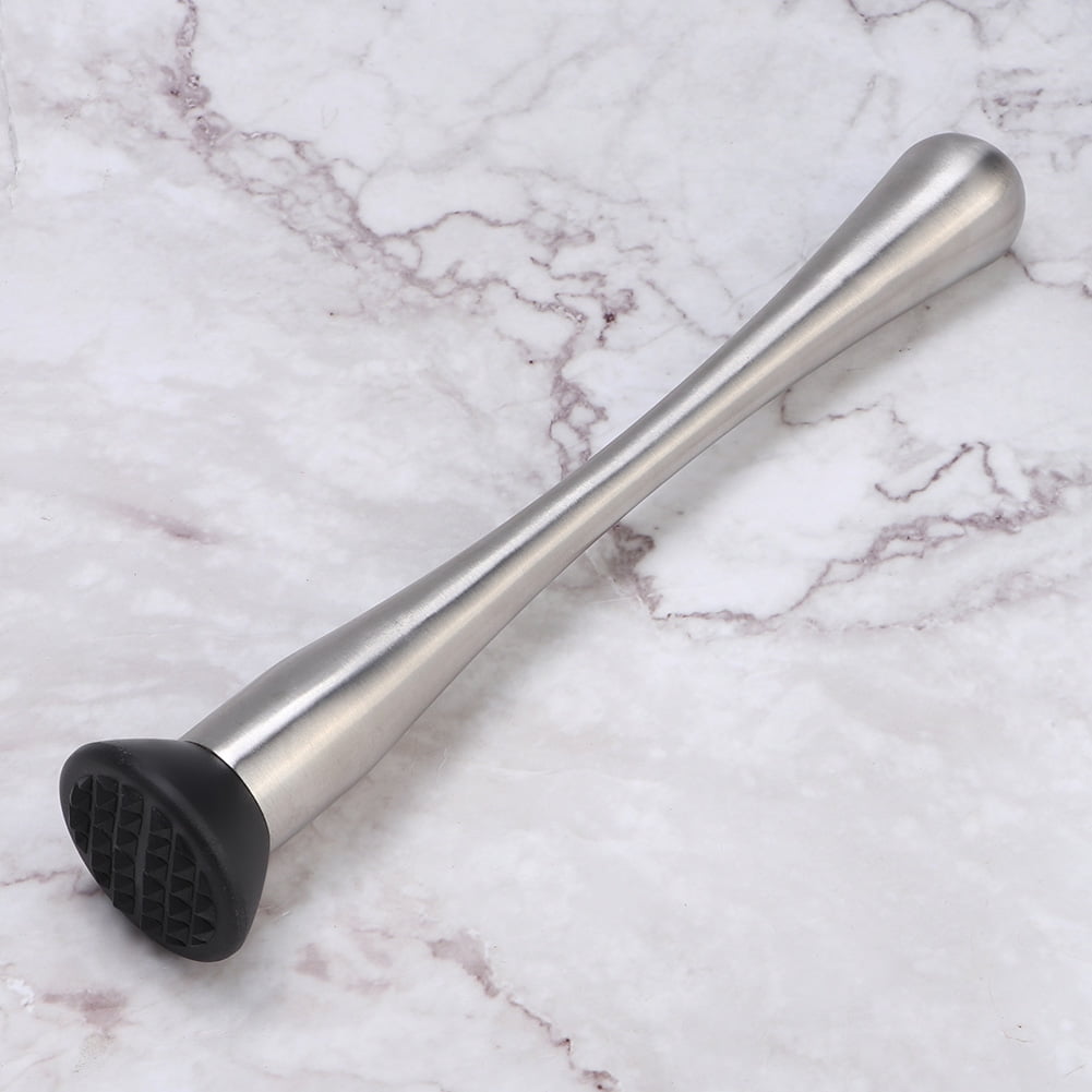 Pilon à Cocktail En Acier Inoxydable 10 Pouces - Pour Mojito, Bar, Cuisine, Avec Cuillère Mélangeuse
