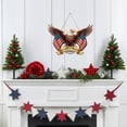 thumbnail image 7 of 250th Anniversary 4th of July Door Sign America Eagle Wooden Hanging Decor 1776 2026 Patriotic Independence Day Wreath for Front Door Porch Outdoor Home Decoration, 7 of 7