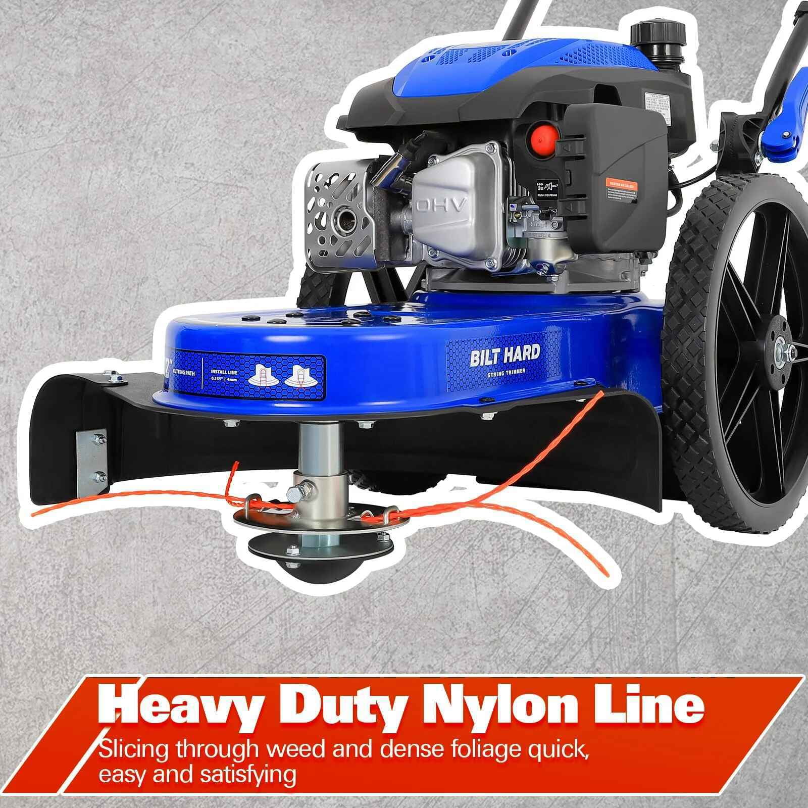 ANLIBATT Walk Behind String Mower 22 inch Gas Grass Trimmer 170cc 4-Cycle 22in Cutting Width 180 with Adjustable Handle Cutter for Farm Lawn Yard