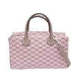thumbnail image 1 of Pre-Owned Moreau POLOCHON Small Size Women's Leather Handbag,Shoulder Bag Gray,Pink (Good), 1 of 20