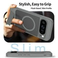 thumbnail image 6 of Dteck Magnetic Case for Google Pixel 9 Pro XL,Shockproof TPU+PC Anti-Slip Compatible with Mag Safe Case Adjustable Kickstand Frosted Translucent Matte Phone Cover,Darkgray, 6 of 6