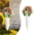 thumbnail image 2 of Artificial Cemetery Flowers, Binkne Silk Memorial Day Rose Flowers Bouquet, Outdoor Grave Flowers for Grave Vase Cemetery Graveyard Headstones, 2 of 9