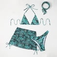 thumbnail image 7 of Hvot&aat Women's Four Piece Swimsuits Sexy Bikini Sets Triangle Bathing Suit with Cover Up & Bandana Vintage Printed Swimwear, 7 of 7