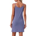 thumbnail image 3 of INSPIRAR CHIC Vestido de Noche para Mujeres Modal Suave con Tirantes Espagueti Cuello Redondo Ropa de Dormir M Púrpura, 3 of 6