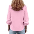 thumbnail image 7 of Ashirexll Tops for Women Trendy, Womens Summer Tops, Casual Solid Color Full Sleeve V-Neck Loose Plus Size Blouse, 7 of 7