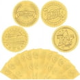 thumbnail image 2 of 1bag 4 styles Office Certificate Embossed Stickers 160pcs 2" Attendance Excellence golden Foil Seals Self Adhesive Sticker Decor Labels for Corporation Invitation Awards Graduate Envelopes Diplomas, 2 of 9