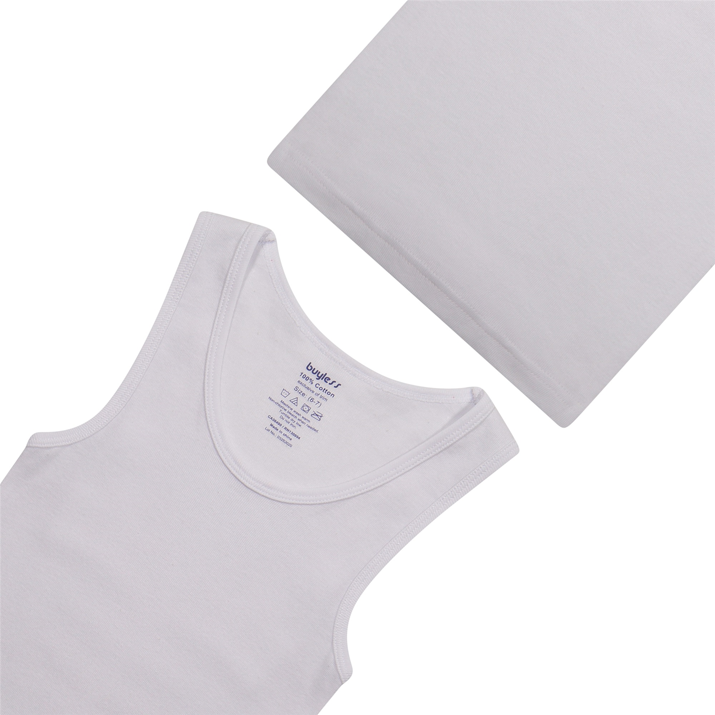 Buyless Fashion Boys Undershirts Tank Top White Soft Cotton Pack of 4