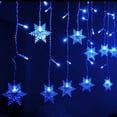 thumbnail image 2 of DONGPAI Christmas Snowflake Curtain Lights, 96 LED 8 Modes LED Fairy Lights with Memory Fuction Waterproof Indoor Outdoor Fairy Lights Xmas Party Decoration, 2 of 8