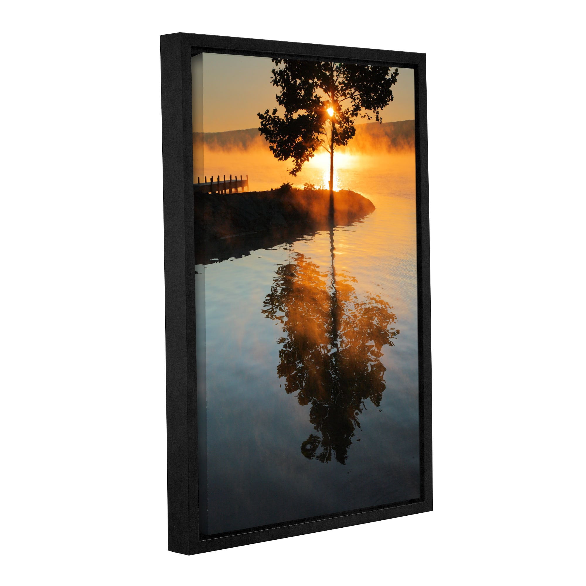 ArtWall Steve Ainsworth "Mists on Fire" Gallery-Wrapped Floater-Framed Canvas