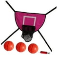 thumbnail image 4 of S SERENABLE Mini Panier de Basketball pour Trampoline Accessoires de Trampoline Extérieur Rose Rouge avec Trois Balles, 4 of 9