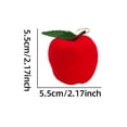 thumbnail image 3 of Red Flocked Apple Christmas Tree Ornaments 6-Pack - Festive Holiday Decor for Home, Party & Gift Giving, 3 of 6