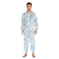 thumbnail image 6 of joogoo Cherry Blossom Blue Unisex Adults Onesies Pajamas Jumpsuits L, 6 of 7