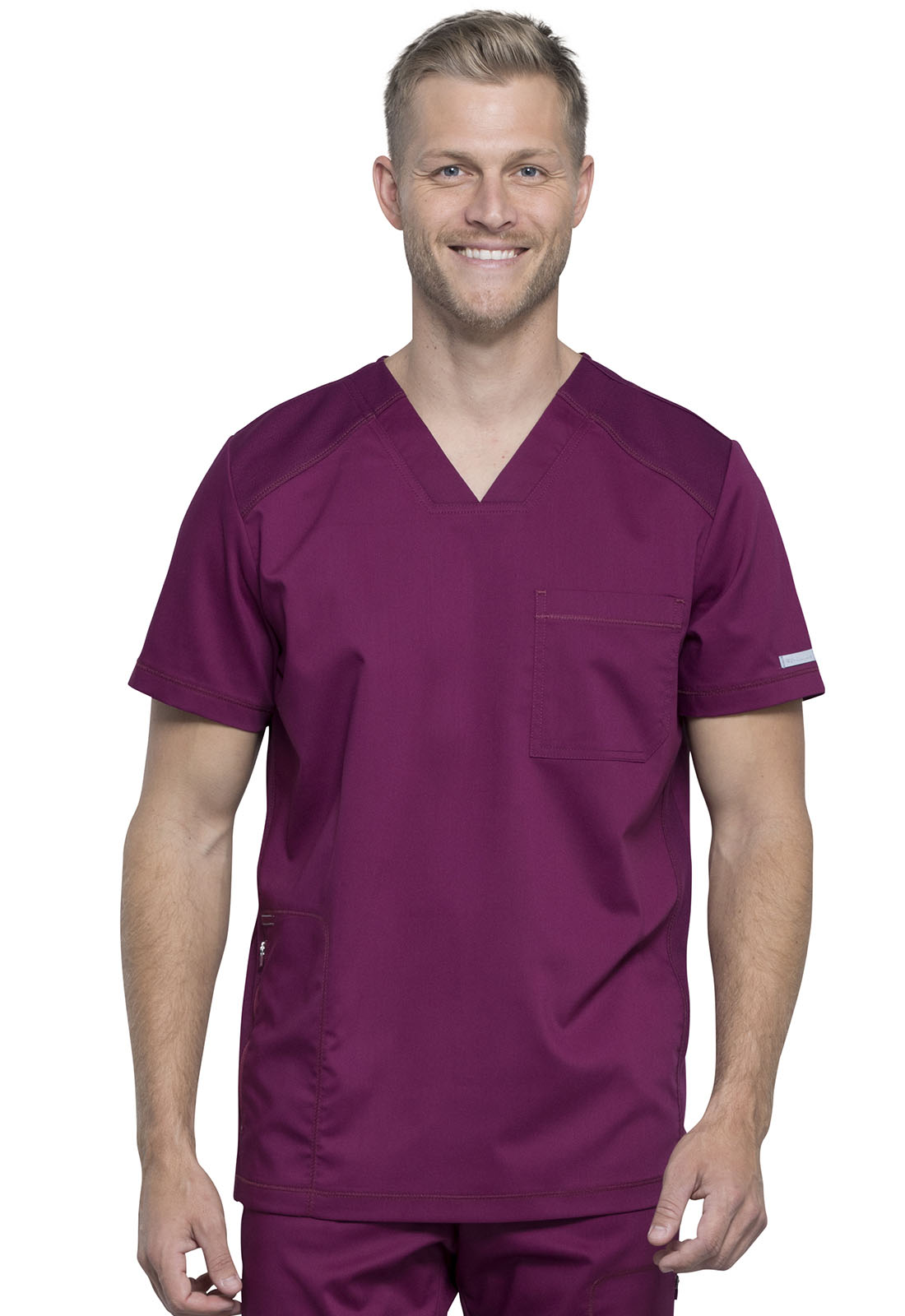 Cherokee Cherokee Workwear Revolution Scrubs Top for Men VNeck Plus
