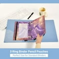 thumbnail image 5 of Phoenix Play Water 2 Pack Pencil Pouch for 3 Ring Binder Smooth Zipper Folders with Pockets Clear Window Pencil Case, 5 of 6