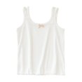 thumbnail image 2 of LYMAYTER 4-14Y Girls Solid Color Cami Tank Top Crew Neck Sleeveless Soft Light Breathable Summer Basic Shirt, 2 of 7