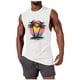 thumbnail image 2 of Camiseta sin mangas de cuello redondo para hombre, informal, a la moda, con estampado, deportiva, de poliéster, 2 of 5