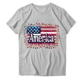 thumbnail image 2 of Cavosen American Flag T Shirts Women Plus Size Red White and Blue Short Sleeve Round Neck T Shirts American Flag Graphic Tops Lady 3X Patriotic Casual T Shirts Independence Day Tunic Tees, 2 of 3