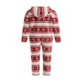 thumbnail image 3 of Matching Family Jumpsuits Onesies Hooded Zip-Front Romper  Pjs Snowflake Printed Pajamas, 3 of 9
