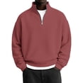 thumbnail image 5 of Fewfanhot Sweatshirts for Men 1/4 Zip Pullover Sweatshirt Long Sleeve Mock Neck Sweater Knit Golf Workout Work, 5 of 6