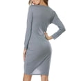 thumbnail image 2 of Ropa Atractiva Cómoda Mujer Gris vestido bodycon de manga larga Hugo, 2 of 7
