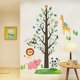 thumbnail image 5 of 4 hojas/juego de pegatinas de pared con tabla de crecimiento de altura de dibujos animados, árboles y animales, calcomanías de pared autoadhesivas de altura de dibujos animados par, 5 of 5