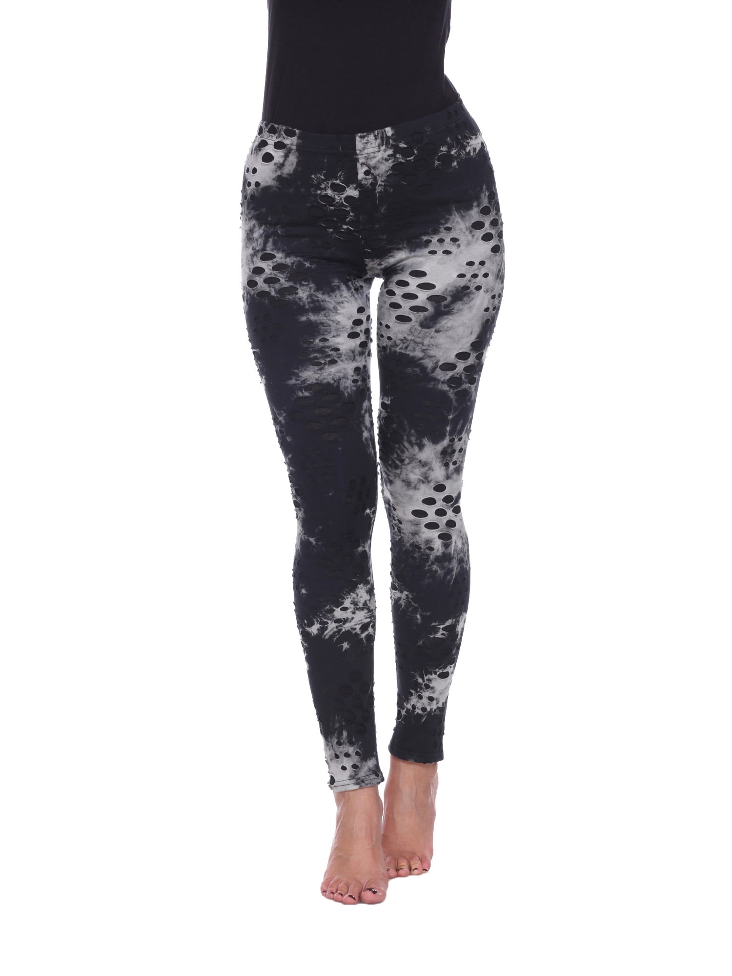 white distressed leggings