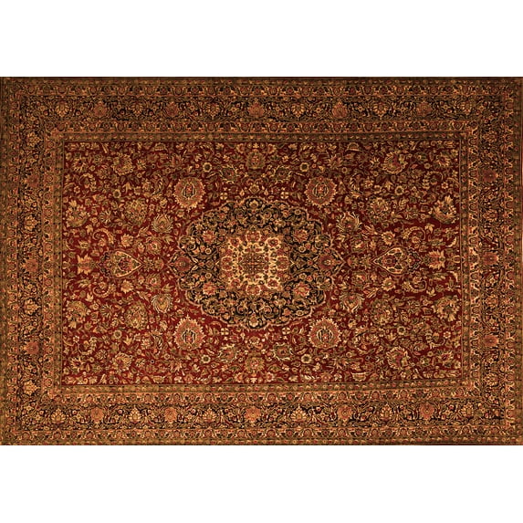 Ahgly Company Indoor Rectangle Persian Orange Traditional Area Rugs, 5' x 7'