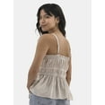 thumbnail image 3 of Time and Tru Women's Smocked Tank Top, Sizes XS-XXXL, 3 of 4