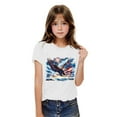 thumbnail image 2 of GERsome Kids 4th of July Patriotic T-Shirts Boys Girls American Flag Short Sleeve Crewneck Tops USA Flag Stars Stripes Graphic Tee, 3-4 Years, 2 of 6