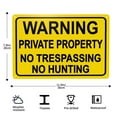 thumbnail image 3 of Private Property No Hunting or Trespassing Sign 8x12inch Rust Free Metal Aluminum Signs for Indoor Outdoor Street Pre-Drilled Holes Weather Resistant, 3 of 5