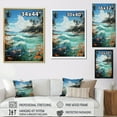 thumbnail image 4 of Designart "Multiple Palm Trees III" Floral Floater Framed Wall Art Living Room, 4 of 7