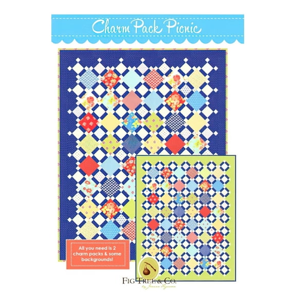 Charm Pack Picnic Quilt Pattern by Fig Tree Quilts