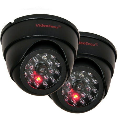 

VideoSecu 2x Dome Dummy Security Camera CCTV Home Surveillance Camera Fake with Flashing LED Light Simulated Indoor BFE