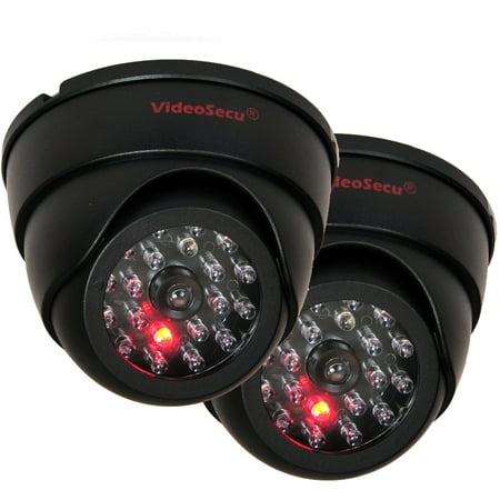 

VideoSecu 2x Dome Dummy Security Camera CCTV Home Surveillance Camera Fake with Flashing LED Light Simulated Indoor BFE