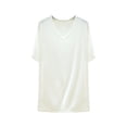 thumbnail image 2 of MORESEC Women Plus Size V Neck Short Sleeve T-Shirt Casual Loose Fit Tee Shirt Solid Color Tops Everyday Comfort Wear Summer Fashion Clothes, White 2XL, 2 of 5