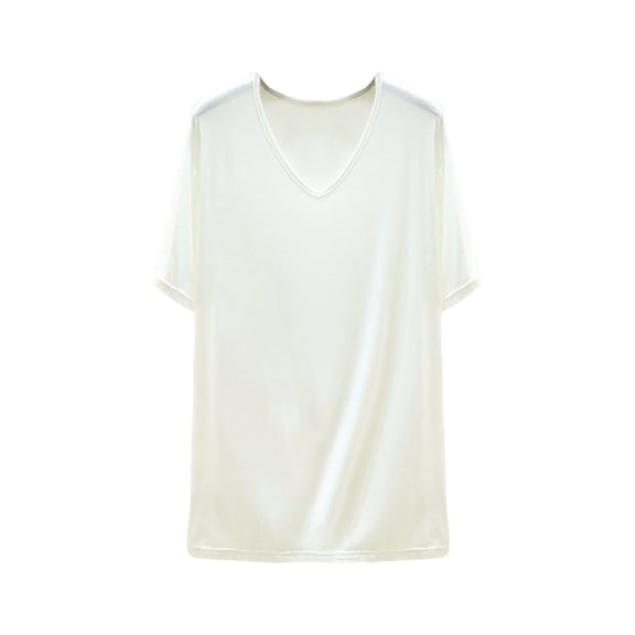 biudgviw Women's Plus Size Tops Casual Short Sleeve V Neck T Shirts Oversized Soft Modal Basic Tees Summer Undershirts