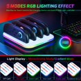 thumbnail image 2 of YUOY Base de Carga para Nintendo Switch Joy-Con con Iluminación RGB, Estación de Carga Rápida 4 en 1, Blanco, 2 of 6
