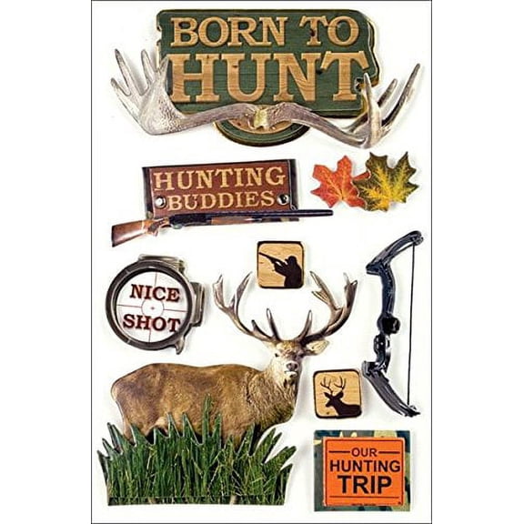 Paper House Productions Born to Hunt - 3D Sticker