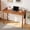 Walnut, variant on BESKADI 32 Inch Mid Century Modern Desk - Rubber Wood Desk with Drawers, Vintage Narrow Desks with 2 Hooks, Small Writing Desks for Small Spaces, Bedroom, Living Room & Office, Walnut Color