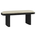 thumbnail image 5 of Modway Iver 43" Upholstered Wood Accent Bench in Black Flax, 5 of 8