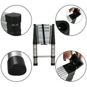 Aluminum Telescoping Ladder,One Button Retraction Telescopic Extension Extendable Ladder, Slow Down Design Multi-Purpose Ladder for Household Daily or Hobbies