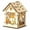 C, variant on Small Christmas Houses Village,Christmas Decorations Indoor Farmhouse,Christmas Luminous DIY Wooden House Hanging Decoration Xmas Modeling Small Gift Window Christmas Tree Pendant Ornaments