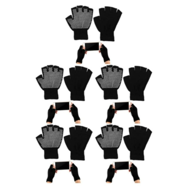 crativent Black Durable Compression Gloves For Women Support And Comfort For Active Lifestyles Sports 5Set