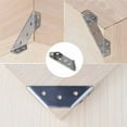 thumbnail image 4 of Qucyy Fixing bracket, Metal corner brackets Stainless Steel Angle Bracket Repair Fixing Triangle Corner Bracket for Furniture Shelf Cabinet Table Cir,Starlight,20Pcs, 4 of 5
